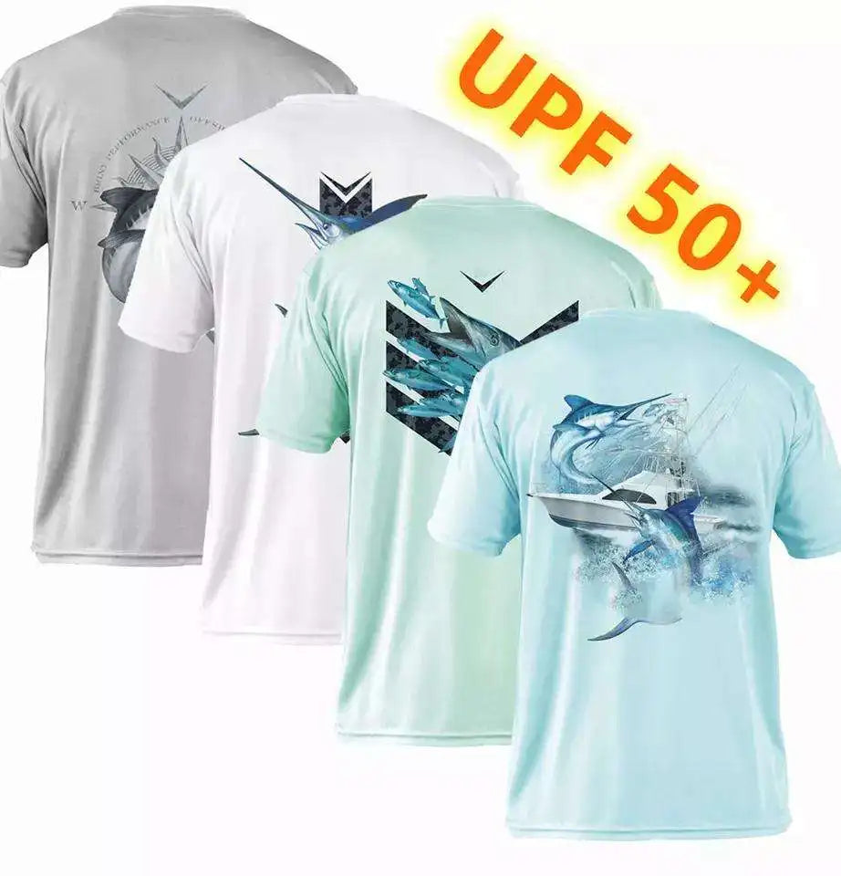 Fishing Wear Short Sleeve UPF50+ Quick Drying High Performance Breathable Fishing Shirt Casual Custom T-shirt Short Sleeve Fishi