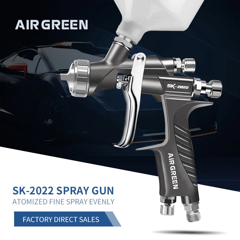 AIR GREEN Newly Design Hvlp X-2022 Lvmp Clear Coats 1.3mm Manufacturer Car Painting Professional Automotive Tool Spray Gun