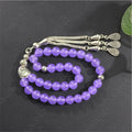 Purple Tasbih Prayer Bead Gemstone Arabic Fashion Muslim Prayer Bead Misbaha 33 Rosary Bead Islamic Ramadan Eid Gift