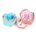 New Product 2024 Valentine's Day & Christmas Gifts Eternal Flower Forever Rose in Heart Shape Acrylic Box for Best Friend