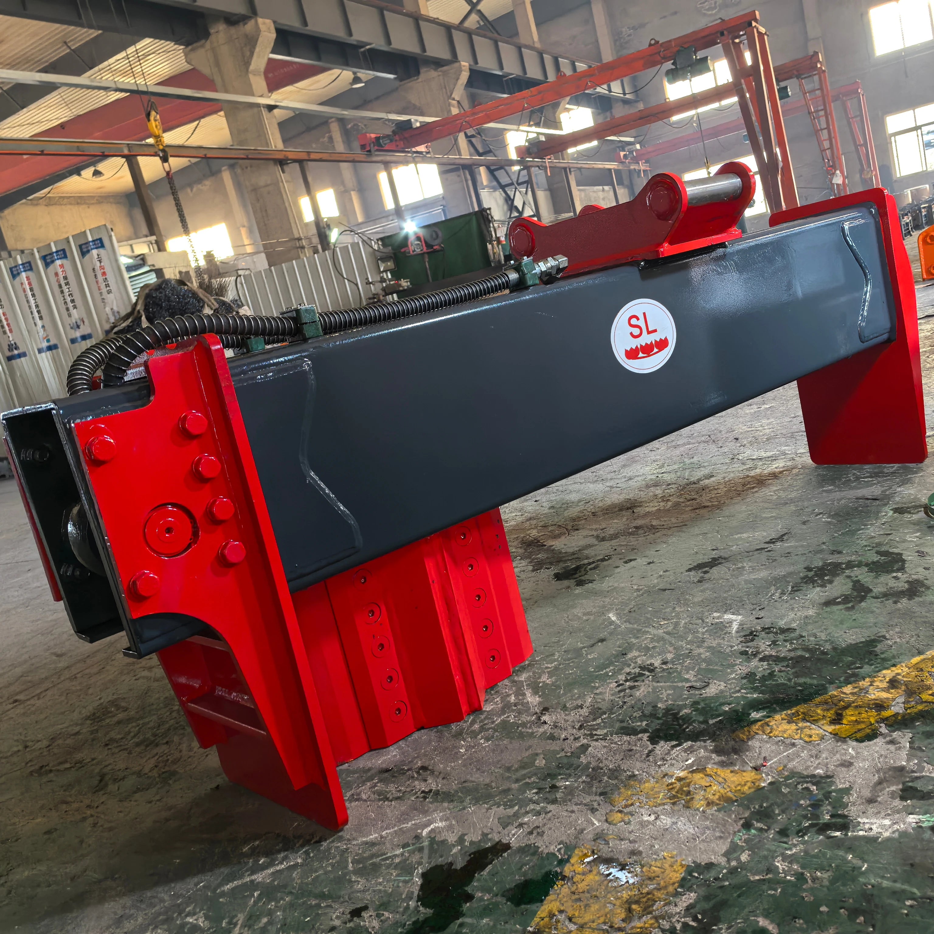 Construction Machinery Attachments Efficient Log Splitter 1 Year Warranty for 5-8t Excavators 475kg