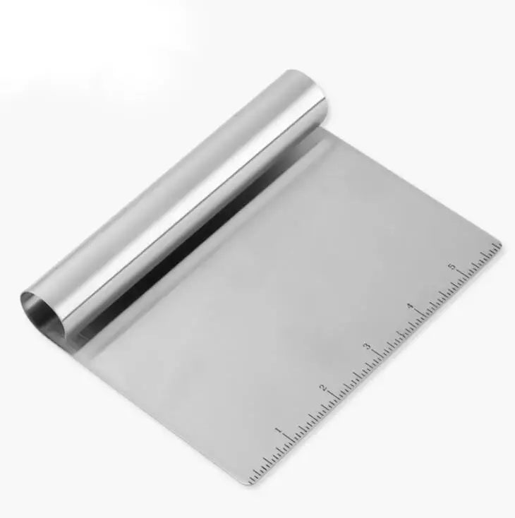 HY Stainless Steel Dough Pastry Scraper With Measuring Scale