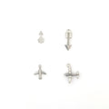 Stainless Steel Aircraft Love Star Pendant Stylish Punk Hop Jewelry Findings Accessorize with DIY Pendant Accessories