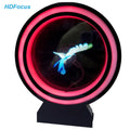 Portable 3D Advertising Cloud App Control 3D Hologram Fan Desktop Rgb Light Bar With Acrylic Cover Holographic Fan Projector