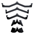 Steel LAT Pull Bars Cable Machine Attachment Rowing T-bar V-bar Set 5 Pack Back Strength Training Handle Grips
