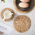 Wholesale Water Hyacinth Tovagliette in Rattan Woven Natural Round Wicker Table Mat Placemat