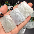 Certified Grade a Myanmar Jadeite  Ice Planted Down Mountain Tiger Jade Pendant Tiger Pendant Jade Handicraft Factory Wholesale