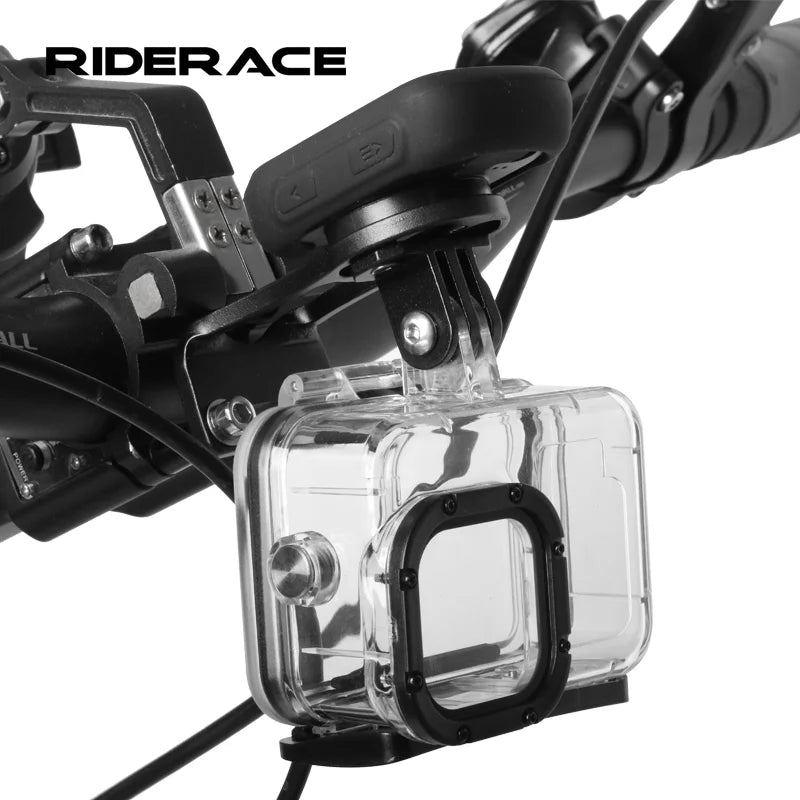 RIDERACE Bicycle Computer Camera Holder Cycling Handlebar Extension Mount Durable MTB Road Bike Bracket for Garmin Bryton CATEYE