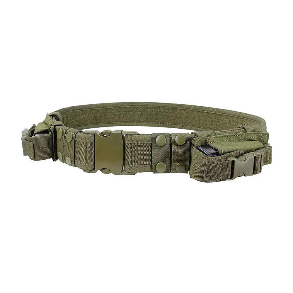 Adjustable Outdoor MOLLE Tactical Belt Heavy Camouflage Mission Tool Belt Durable Waist Guard Assembly for Hunting Accessories