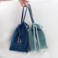 Custom Embroidery Logo Travel Bag Velvet Tote Gift Bag