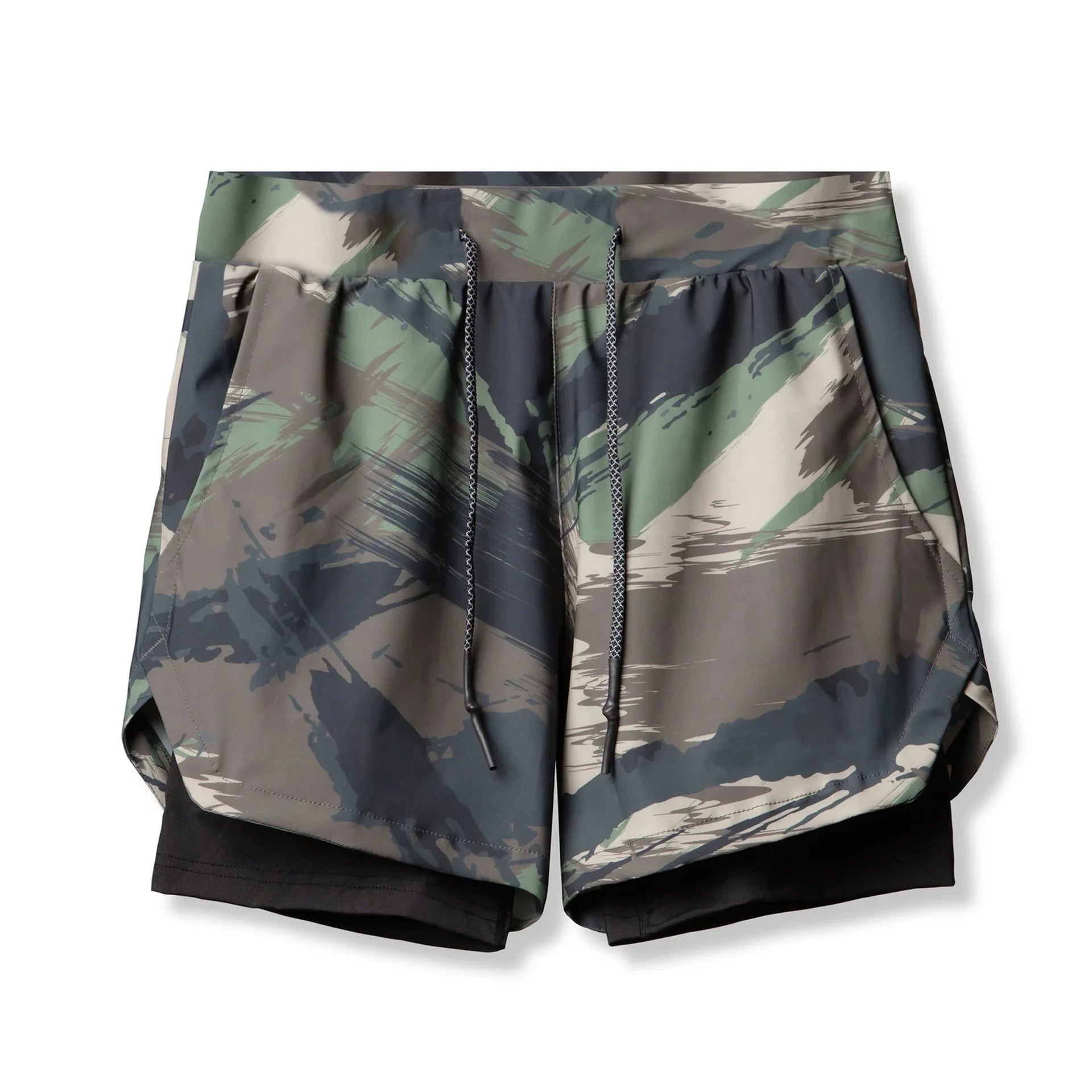 High Quality Custom Summer Zipper Breathable Stretch Running Training Sports Casual 2 in 1 Double Layer Men's Gym Shorts