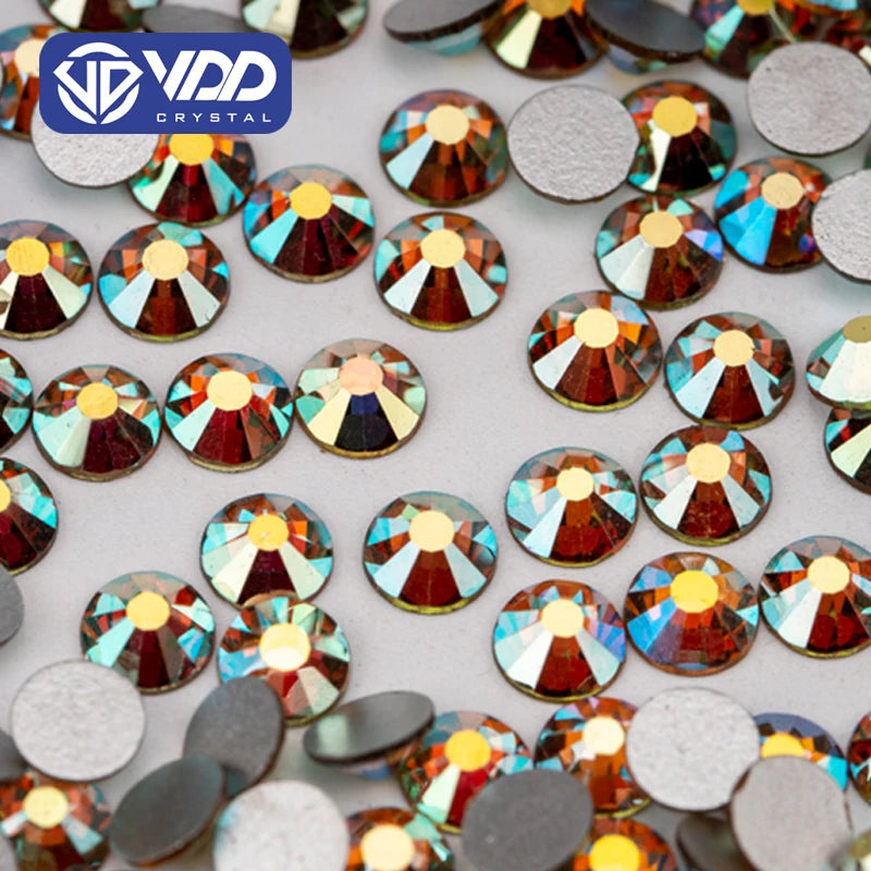 VDD 124 Summer SS3-SS30 Glass Rhinestones Crystal Flatback Strass Diamond Glitter Stones for DIY Nail Art Crafts Decorations