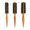 Wholesale Professional Anti-Static Round Roller Comb Wood Handle Salon Use Eco-Friendly Perm Cylinder Toni&Guy Factory C003
