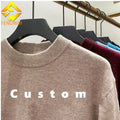 Fengway Custom 100% Wool Men's Autumn Knitted Half Turtleneck Pullover Sweater