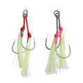 Jigging Pro Fishhook 1/0 2/0 3/0 4/0 Sea Double Assist Jigging Hook for Metal Jig Stainless Wire Line Saltwater Fishing Hooks