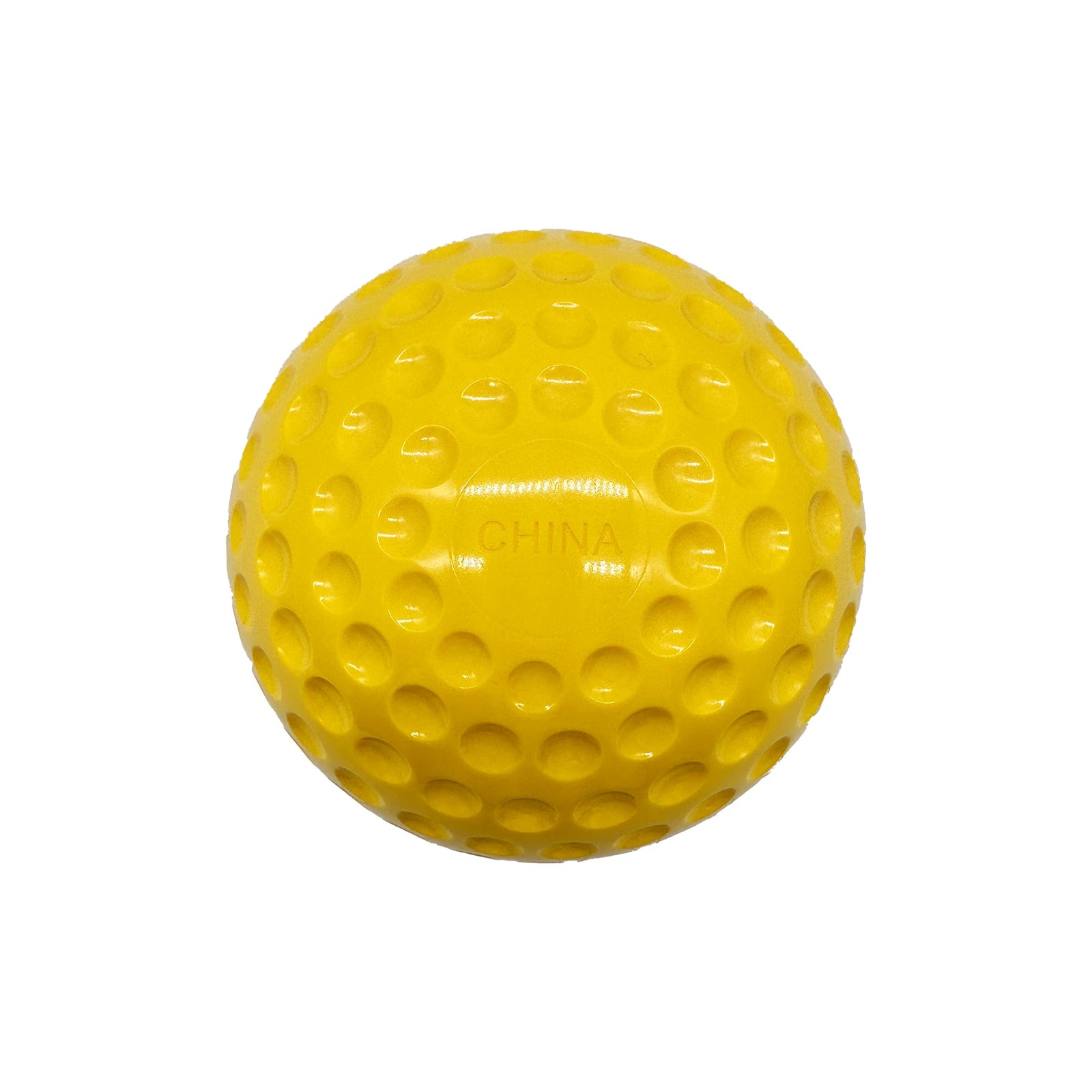 12inch PU Glossy Yellow Dimpled Softballs Pitching Machine Training