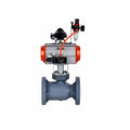 High Quality 2-1/2 to 5inch Cpvc Pneumatic Actuator Ball Valve DN65 to DN125 ANSI Flange End pneumatic cpvc Ball Valve