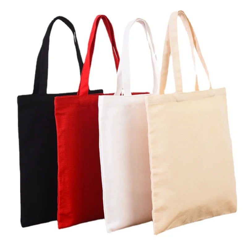 Promotional Personalized Striped Reusable Cotton Canvas Tote Bags with Custom Printed Logo and Adjustable Buckle