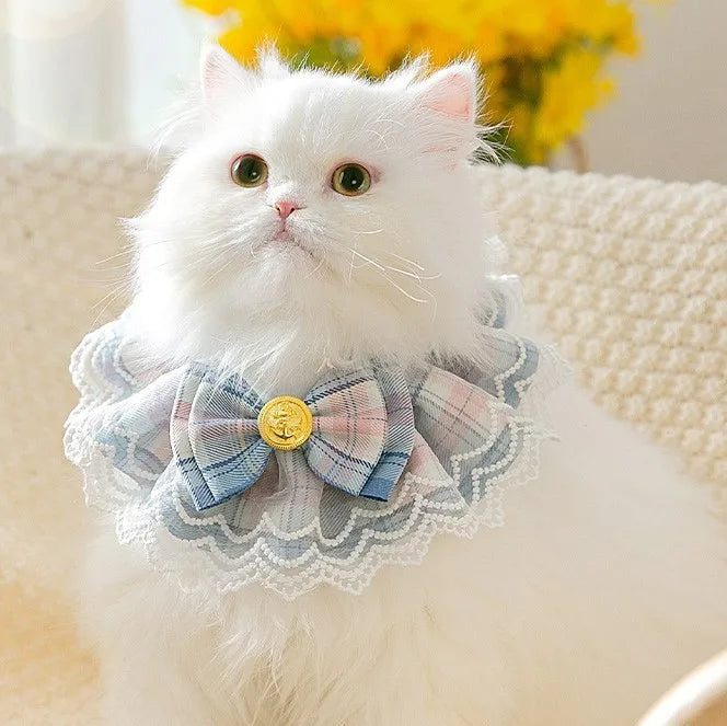 Wholesale Cute Plaited Bow Tie  Dog and Cat Bandana Collar