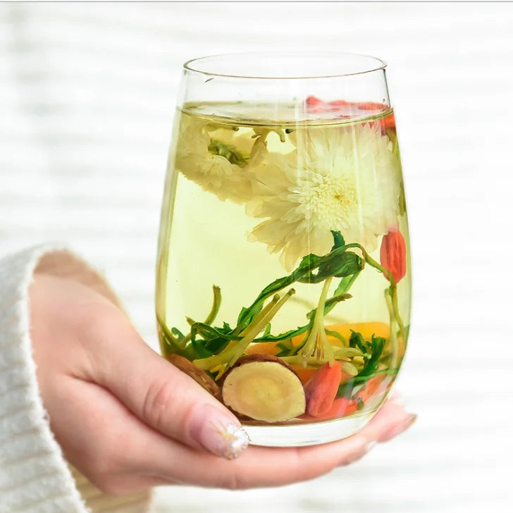 Private Label Organic Natural Herb Rose Honeysuckle and Chrysanthemum Blended Raw Bagged Health Tea for Eyes Bright Detox