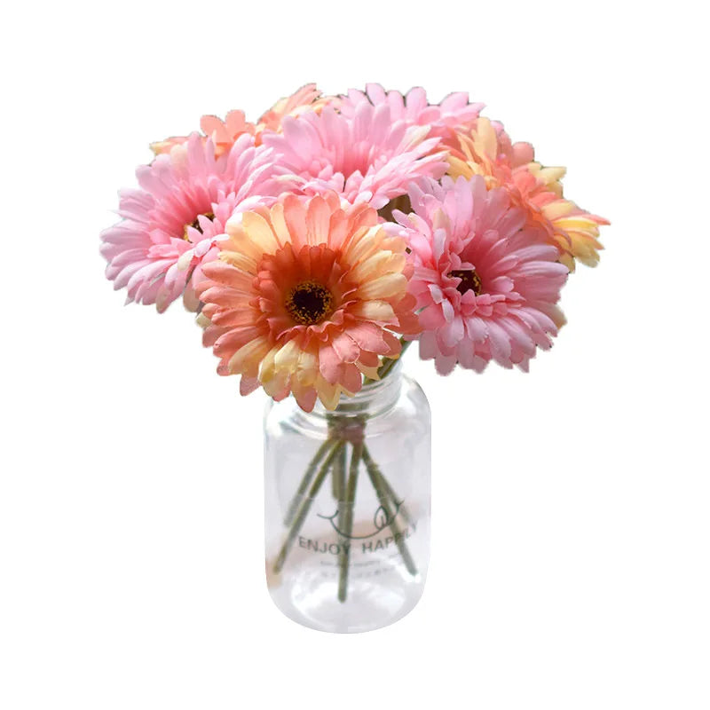 A-1234 Wholesale Artificial Flowers African Daisy Single Stem Gerbera Daisy Artificial Silk Flower White Chrysanthemum Flower