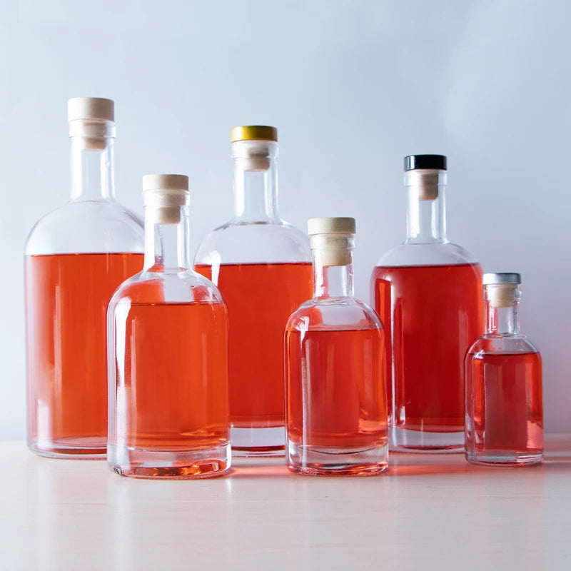 750 ml Wholesale extra White Flint Empty Recycled Glass Bottle for Vodka Liquor with Cork