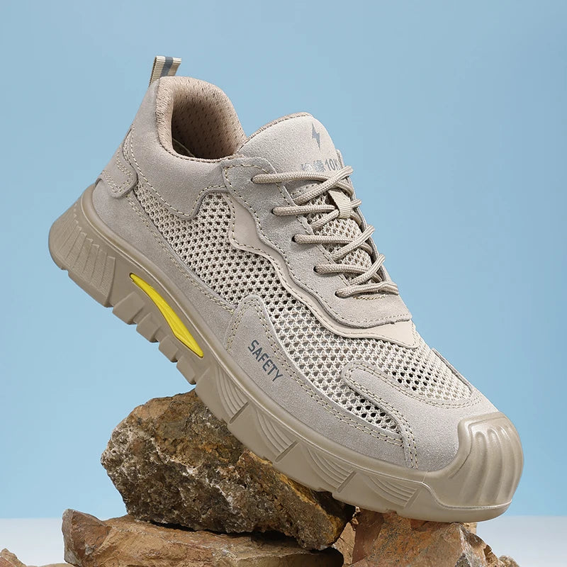 GUYISA Hot Selling Insulation 10KV Summer Breathable Safety Shoes Faux Suede Upper Safety Work Shoes