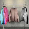 New 430g Reverse Bottom Fried Color to Do Old Wash Water  Circle Round Neck Hoodie Fashion Men