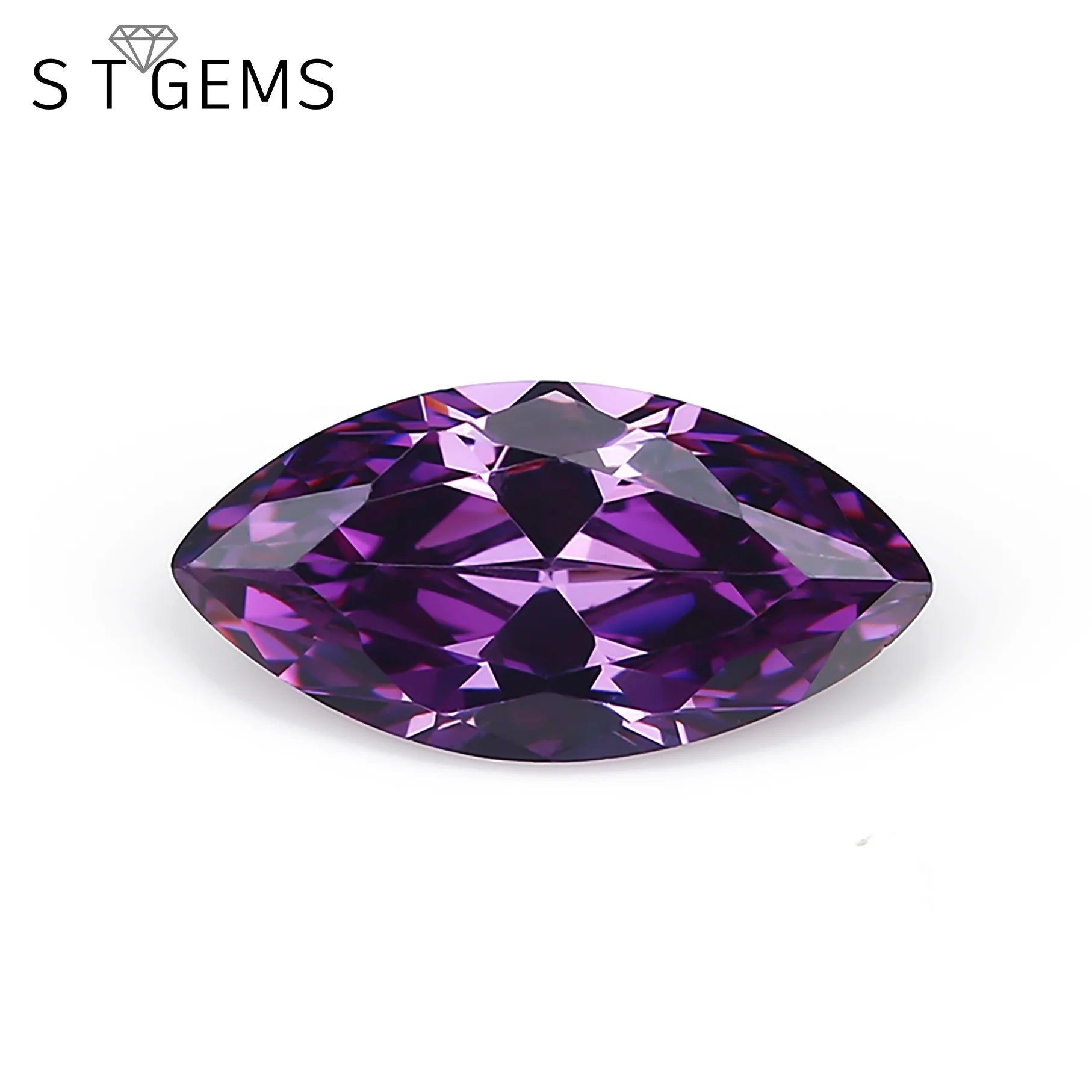 Wholesale  5*10mm Violet Purple Marquise Cut CZ Stone Loose Cubic Zirconia Price
