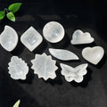 Natural Crystal Bowl  Healing Crystals and Stones Plaster Bowls Heart Clouds Leaf Selenite Bowl