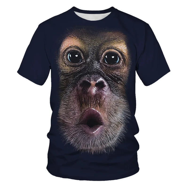 Fitspi Cartoon Summer New 3d Digital Printing Stylish Round Neck Men and Women T-shirt T Shirts