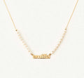 Inspire Jewelry Custom 18K Gold Plated Stainless Steel Name Necklace With Personalised Pearl Chains Fashion Design