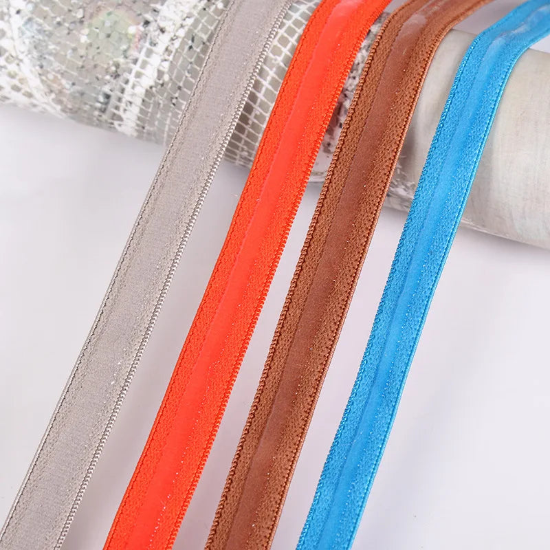 YIWU Factory Wholesale Non-Slip Silicone Elastic Band Black and White Polyester with Embroidered Technics