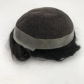 Australia  Poly Perimeter with French Lace  Indian Hair System Men Toupee Human Hair Full swiss Lace Stock