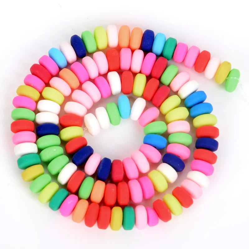 3 7mm Colored Abacus Polymer Clay Beads Jewelry Making DIY Earrings Mobile Phone Chains Bracelets Loose Wholesale Third Party