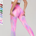Seamless High Waist Push up Butt Lift Sports Yoga Leggings Aurora Workout Feels Like Skin Breathable Tights Fitness Gym Pants
