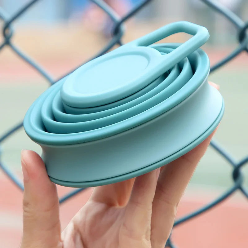 Top Selling Products Reusable Bpa Free Gym Bicycle Folding Silicone Water Bottles 2023 Smart Drinkware