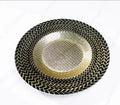 Wholesale Handmade Black Underplate Wedding Glass Charger Plate for Table Decoration