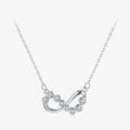 Ailmay 100% 925 Sterling Silver Romantic Infinite Love Tiny Small Bubble Shiny CZ Necklace for Women Valentine's Day Jewelry