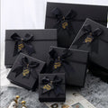 Black Ribbon Bowknot Watch Jewelry Gift Box with Card Black Packaging Boxes for Women and Girl's Watches