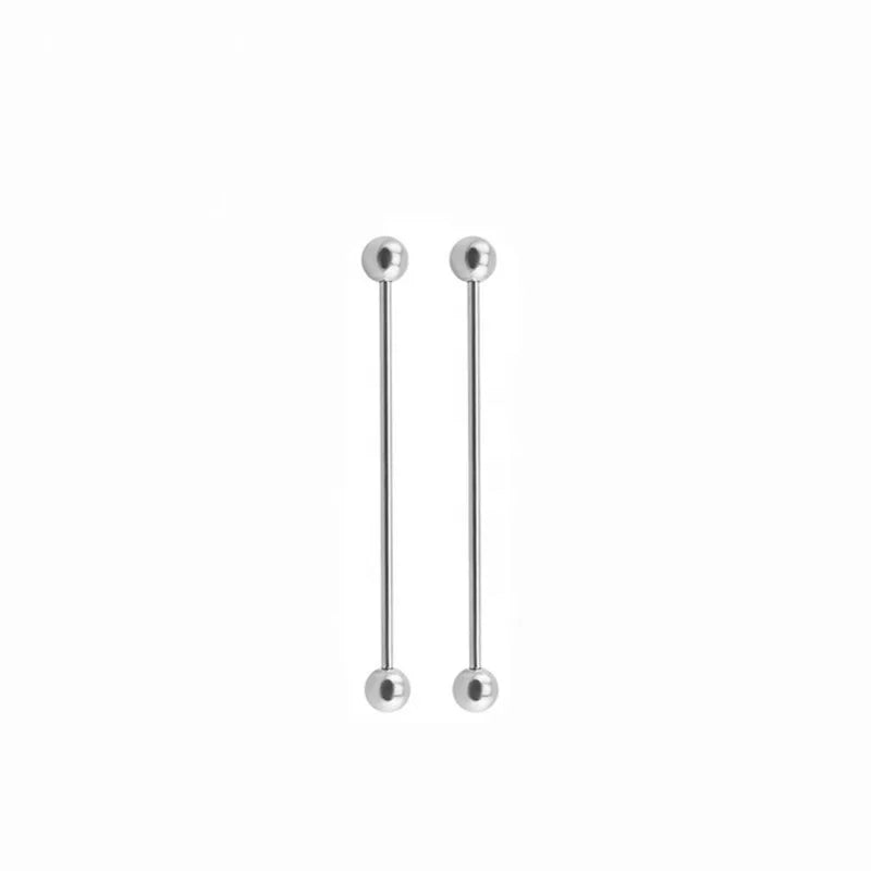 stainless steel body jewelry long stick barbell ear bone dumbbell shape ear cartilage tragus auricle piercing stud