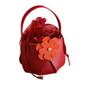 Leather Birthday Sweet Gift Bag Box With Handle Wedding Candy Gift Favors Handbag Basket Box Bags With Organza Drawstring Bag