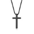 Cross Border Simple Personality Smooth Stainless Steel Cross Accessories Hip Hop Style Necklace for Men and Women