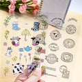 Custom Print Waterproof Transparent Decorative Stickers Sheets Clear Backing Vinyl Kiss Cut Sticker Sheet