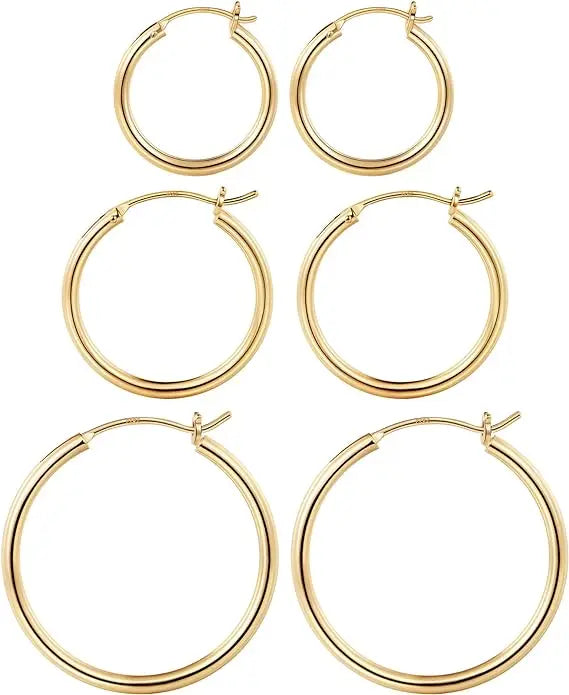 Hypoallergenic Hoops Earrings Lightweight Small Gold Hoops Earrings Stainless Steel Gold Hoop Earrings for Women