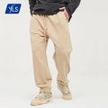 YLS High Quality 100% Cotton Men's Mid Waist Heavyweight Breathable Eco-Friendly Drawstring Casual Jogger Sweatpants