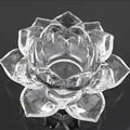Glass Candle Holder Lotus Shaped Holder Valentine's Day Wedding Home Decor Church Transparent Crystal Candle Holder Racks