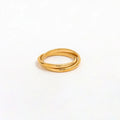 High End PVD Gold Plated  Plain Cross Stainless Steel Rings for Women Simple Rings Gold Jewelry