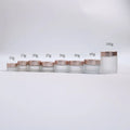 High Quality Frosted Cosmetic Packaging Cream Jar 15g 30g 80g 120g Luxury Clear Matte Glass Face Cream Jar With Rose Gold Lid