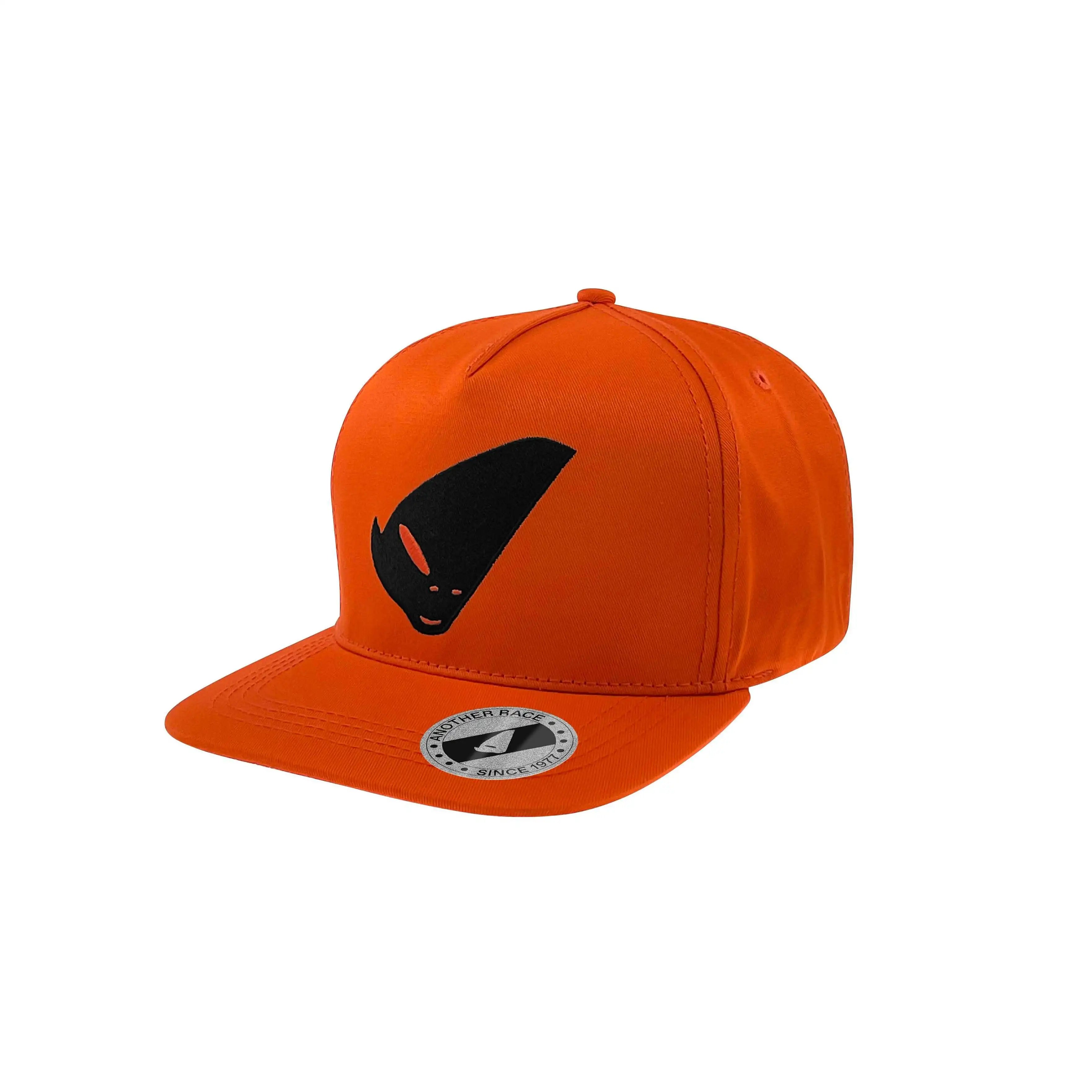 Orange Cycling & Mountaineering Cap with Black Alien Logo